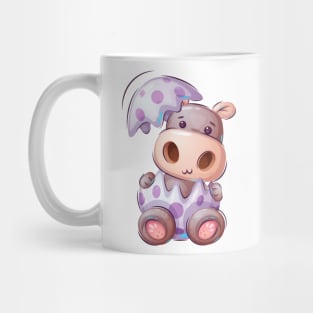 Hippopotamus hatching Hippo funny concept art cartoon Mug